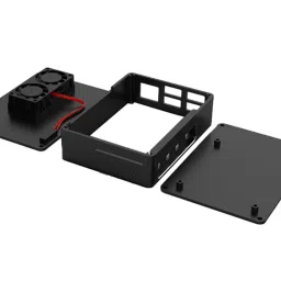 Aluminum Rugged Heatsink Case with Fans for Raspberry PI 4View image 2