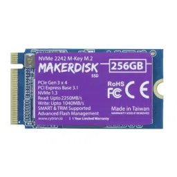 cytron MakerDisk 2242 SSD for NVMe HAT - 128GB (Raspberry Pi OS Installed) View image 1