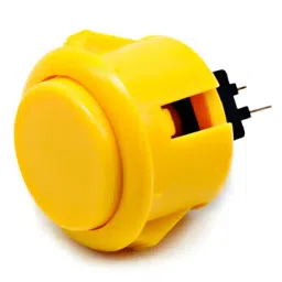 30mm Round Arcade Push Button Black Red & Black YellowView-11
