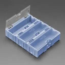 Small Modular Snap Boxes for Components Storage - Pack of 3BlueGreenPinkView-26