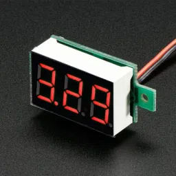 2-wire Voltmeter with 0.28 inch LED Display - 2.5V to 40VDC                Green                Yellow                RedView-13
