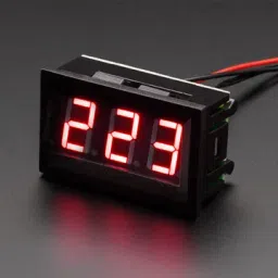 2-wire AC Voltmeter with LED Display Panel - 70V ~ 500V AC                Red                Green                BlueView-15