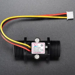 Water Flow Sensor YF-S201C with 1/2 inch threads                Transparent                BlackView-14
