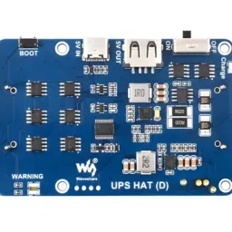 UPS Base HAT (D) for Raspberry Pi, Supports 21700 Li-Ion BatteryView-80
