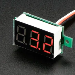 3-wire Voltmeter with 0.36 inch LED Display - 0V to 30V DC                Red                Green                BlueView-19