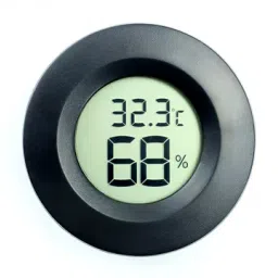 TPM-40 Temperature and Humidity Meter with Round Panel Mount LCD DisplayBlackWhiteView-10