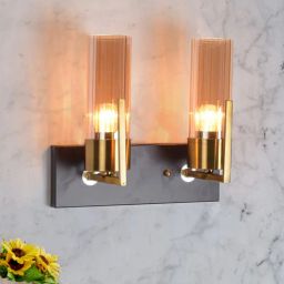 kapoor lampshades Metal Wall Mounted Uplight Sconce (Brass)-picture-36