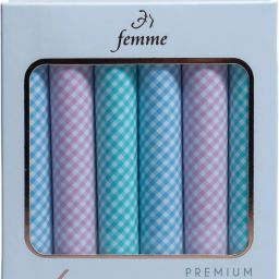 Femme ESSENTIAL CHECKS-LADIES COTTON HANDKERCHIEVES ["CHECK PRINTS"] Handkerchief-image-56