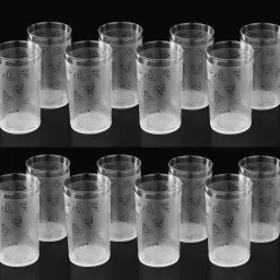 (Pack of 16) PLASTIC PRISM GLASS SET FOR HOME AND OFFICE Glass Set Water/Juice Glass-image-25
