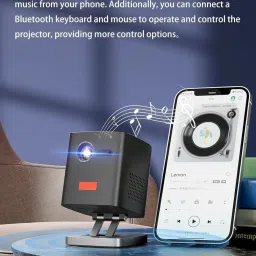 JVDN Smart Projector with Texas Instruments Ti DLP Technology | 180 ANSI Lumens (180 lm) Portable Projector image 3