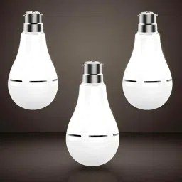Charging Bulb 9W LED 1200mAh battery 4 hrs emergency light Pack of 3 bulbVF387 4 hrs Bulb Emergency Light-image-76