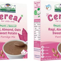 Organic Sprouted Ragi, Almond,Oats, Sweet Potato Prdge Mix|400g,(200g each pack) Cereal-image-94