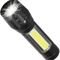 USB Rechargeable Zoomable COB Flashlight Mini LED Torch Shower Light Shower Laser Light-28