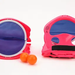 m toys Throw & Catch Game Set with 2 Pop-Up Targets and 2 Soft Balls image 3