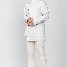 Men Single Breasted Printed Suit-image-59