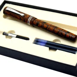Click Renaissance Handmade Brown Full Ebonite Flex Nib Fountain Pen-image-42