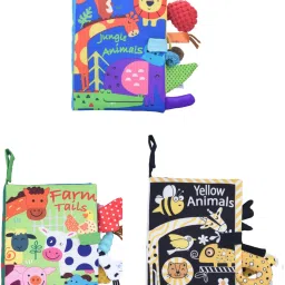 My Quiet Book for toddlers 1-3 -cloth books for babies. Jungle+Farm+Yellow-image-5