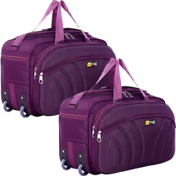 60 L Strolley Duffel Bag - Combo Unisex Travel Duffel Bag with Two Wheels For Men & Women Pack of 2 - Purple - Large Capacity-image-34
