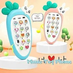 (Multicolour) Rabbit Shape Mobile Phone Toy with 20 Musical Songs-10