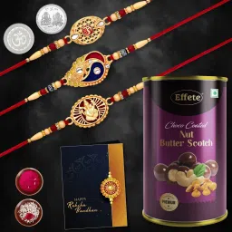 Rakhi gift for brother with chocolate Butterscotch(96gm)|Y22K3_532+533+534_BS Assorted Gift Box-image-53