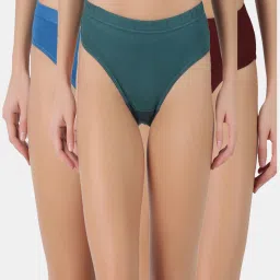 Pack of 3 Dollar Lehar Super Combed Cotton Women's Plain Solid Panty Women Hipster Multicolor Panty-image-26