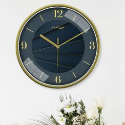 random 12 Inches Navy Blue Round Wall Clock-picture-45