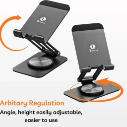 Rivano RN-HO-06 360 Degree Rotating Mobile and Tablet Stand, Black Mobile Holder image 3