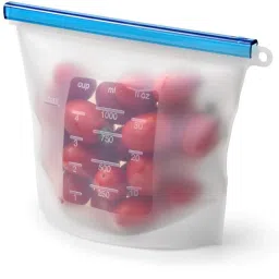 Reusable Silicone Food Fridge Storage Bag - 1000ml Grocery Bag-image-69