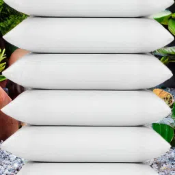 LUXURY Polyester Fibre Solid Sleeping Pillow Pack of 6-image-18