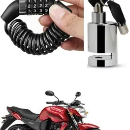 1 Helmet Lock, 1 Stainless Steel Heavy Duty Disc Brake Lock Combo-picture-17