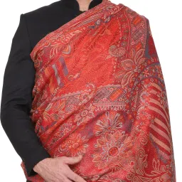 WEAVERS VILLA Polyester Wool Blend Woven Men Shawl-image-64