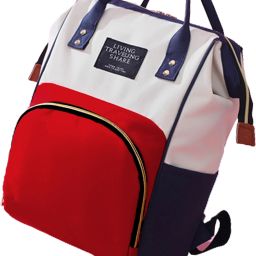 Diaper Backpack for Mom and Dad,Mummy Bag for Multi Function Travel Backpack Large Capacity and Waterproof Diaper Bag (Red and White) Diaper Bag-image-53