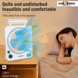 pick ur needs Rechargeable Portable Mini Table Fan 2 Mode LED Tube Light With USB Charging 4 hrs Lantern Emergency Light image 4