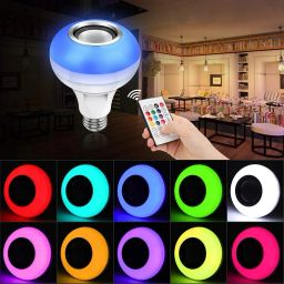 ZiniQX Music bulb Bluetooth Speakers and Remote Control RGB Lamp B22 Home Decoration Smart Bulb-image-56