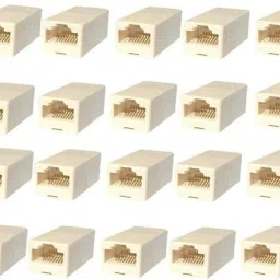 xenee (Pack of 20) LAN/RJ45 Jointer Female Coupler RJ45 Network cat5 cat6 Jointer Lan Adapter-22