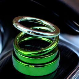 Solar Powered Rotatin Green colour Perfume Car Air Freshener Aroma Oil-image-52