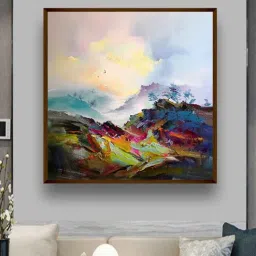 the art house Clay & Paper Multicolour Canvas Framed Art Print-picture-31