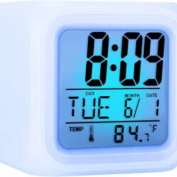 Digital White Clock-24