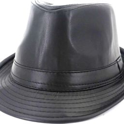 ZACHARIAS Leather Stylish Fedora Hat Black-image-67