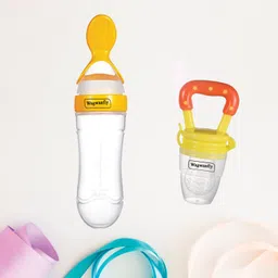 wagwanfly Baby Squeezy Food Silicone Bottle Feeder for Baby Feeding Teether and Feeder - 240 ml-picture-38
