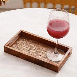 vareesha Bambusa Brown Wood Serving Tray-picture-19