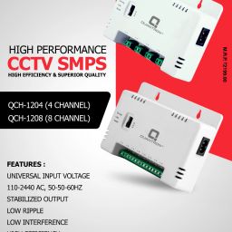 Quantron QCH-1204 &QCH-1208, CCTV SMPS COMBO PACK 0 Ports 1000 Mbps Network Switch-2