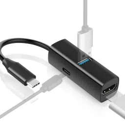 ZITRONIX Black USB Hub 3-in-1 Type C to HDMI Docking Station with PD100W Charging Phone Converter-12