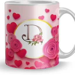 Letter D Alphabet Printed Cup,Coffee & Tea set For Coffee Gift For Birthday, Gift For Father, Gift For Friends,Gift For Girlfriend,Goft For Boyfriend,Gift For In-law, Gift For Brother, Gift For Sister, Gift For Wife, Gift For Husband (330 ml) Ceramic Coffee Mug-image-21