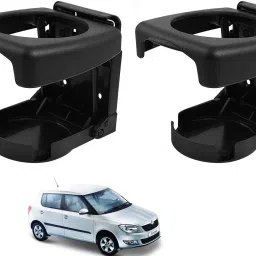 Car Foldable Black Drink Holder Cup Holder For SKODA FABIA Car Bottle Holder-19