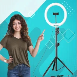 JAMMY ZONES LED Ring Light with Tripod Stand will help you to take perfect selfies & video Tripod, Tripod Kit image 2