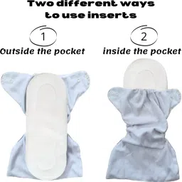 hokista Reusable Cloth Diapers for babies, Adjustable Diaper with Inserts (RED) image 4
