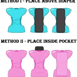 vsol Baby Cloth Diapers and Inserts/washable & reusable Diapers (Pack of 4)Multicolor image 5