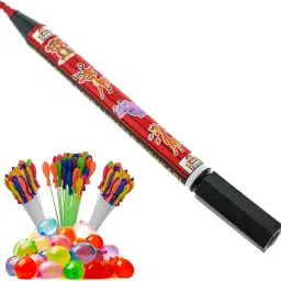 (1 Pencil Pichkari + 3 Magic Balloon)Toy for Kids Holi & Summer Pool Party Fun Water Gun-image-46