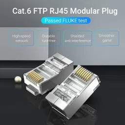 Techy-tech Pack of 20 RJ45 LAN STP Modular Plug CAT5/CAT6 Connector Plug LAN Module Plugs Lan Adapter image 2